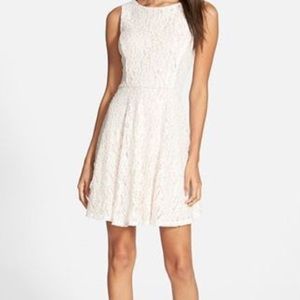 WORN ONCE pink lace dress!